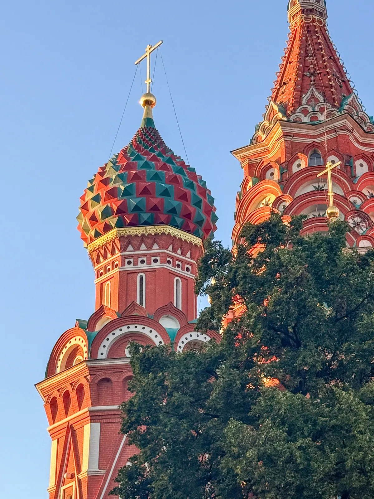 Detalle de Cúpulas de la Catedral de San Basilio — Moscú, Rusia