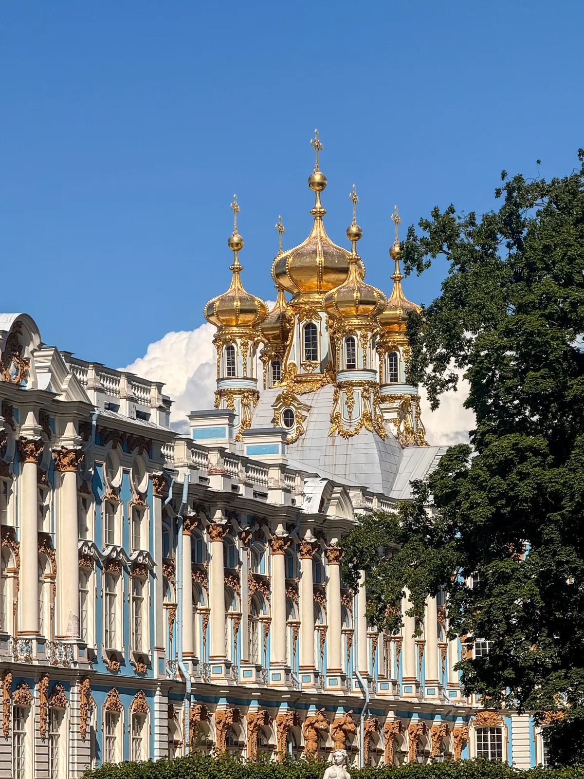 Cúpulas Doradas de la Iglesia del Palacio de Catalina — Pushkin, Rusia